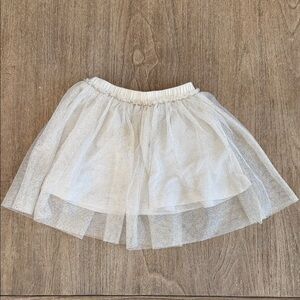 Zara Cream Silver and Gold Tulle Tutu Skirt Size 2-3Y